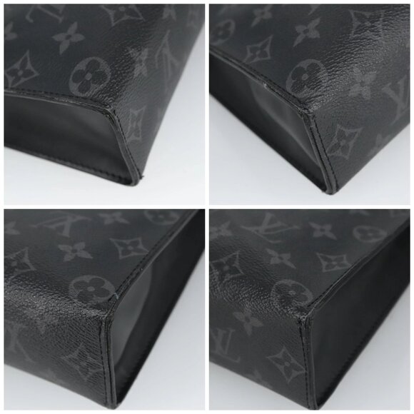 LOUIS VUITTON Monogram Eclipse Pochette Voyage MM Clutch Bag M61692 Auth 101256 - Picture 14 of 16